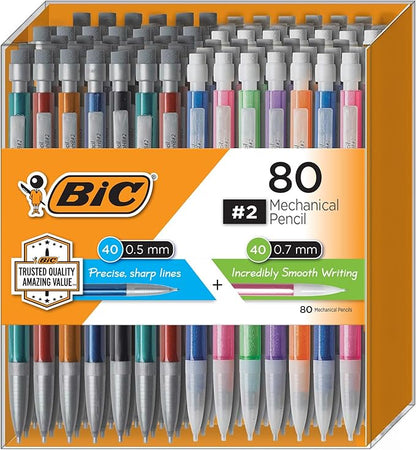 BIC Mechanical Pencils 0.7mm & 0.5mm, #2 EXTRA SMOOTH by BIC