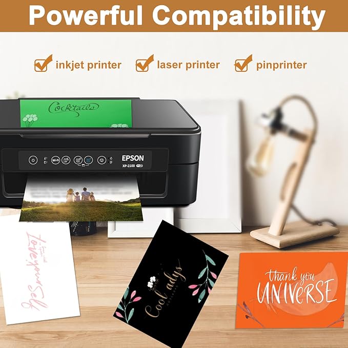 Silunkia 300 Sheets White Cardstock 8.5 x 11 Printer Paper, 75lb Heavyweight - Image 5