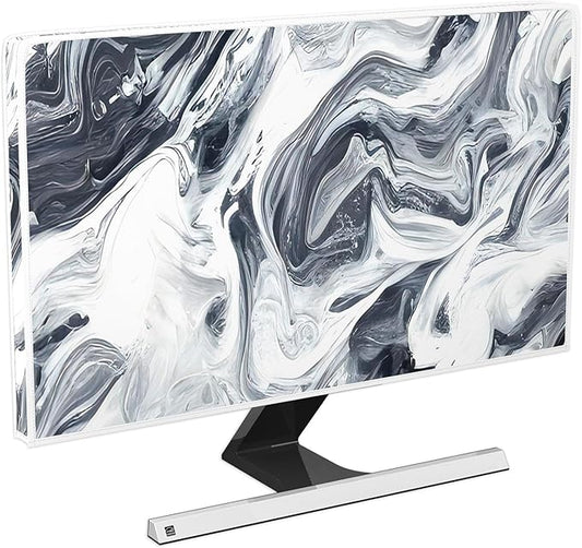 Baocicco Abstract Gray Marble Waterproof 50, 52 Inch Television Cover by Baocicco