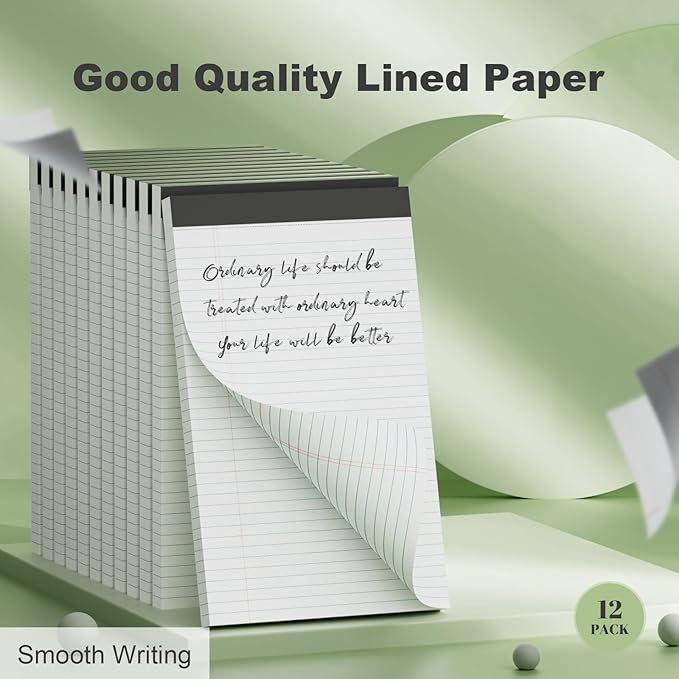Legal Pads 8.5 x 11.75 Inch Notepad, 12 Pack White Legal Pads 8.5 x 11.75 - Image 6