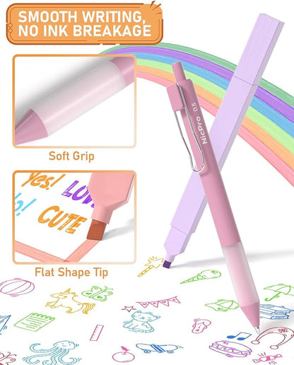 Nicpro 33PCS Aesthetic Highlighter and Gel Pen set - Image 6