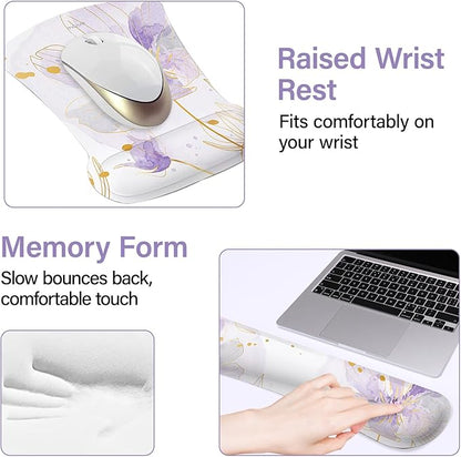 MOSISO Desk Mat Keyboard Mouse Pad Set, Large Gaming Mouse Pad&Keyboard Wrist - Image 4