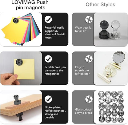 LOVIMAG Fridge Magnets 60Pcs Refrigerator Whiteboard Small Strong Magnet - Image 5