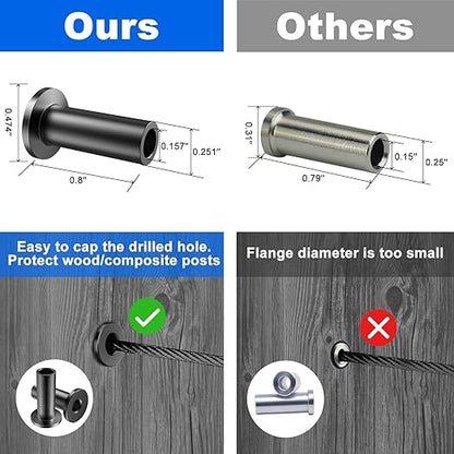 BLIKA 40 Pack Black Stainless Steel Protector Sleeves - Image 4