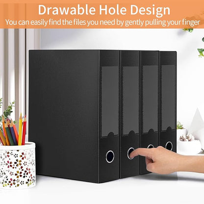 HUA JIE 2 Pack A4 Storage File Boxes Archives Case, 65mm Spine, Box File - Image 5