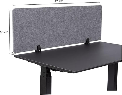 Stand Up Desk Store ReFocus Raw Clamp-On Acoustic Desk Divider Mounted Privacy - Image 6