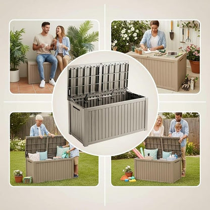 Yardgrace 210 Gallon Outdoor Storage Bench Waterproof - Image 5