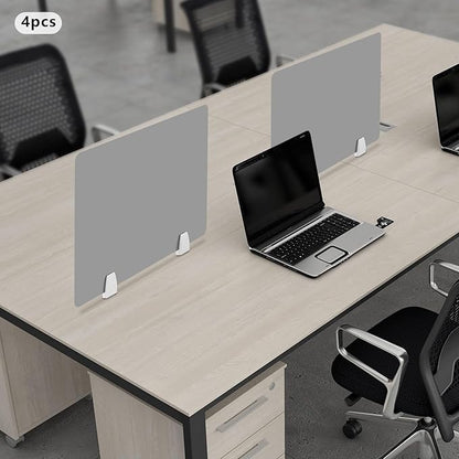 4 Pcs Desk Divider Privacy Panel, 23.6”L X15.8”W Frosted Acrylic Desk Privacy - Image 4