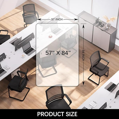 Kuyal Clear Chair Mat, Hard Floor Use, 4.75'×7' Transparent Office Home Floor - Image 7