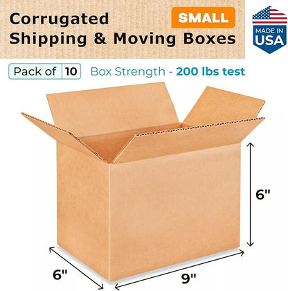 Small Moving & Shipping Boxes 9x6x6 inches - Image 2