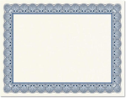 Elite Blue & White Parchment Certificate Papers - Image 2