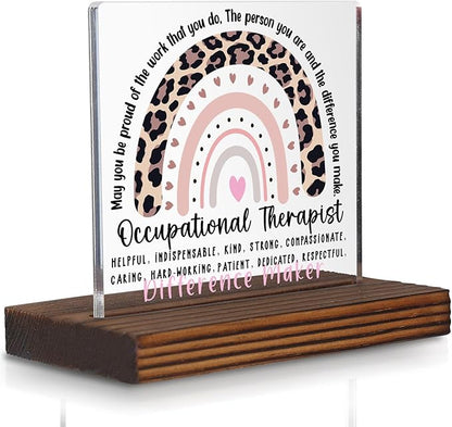 Occupational Therapist Gift Desk Sign, Appreciation Thank You Plaque by Pariveca