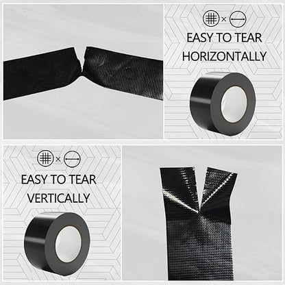 SWRT 9 Mil 5-Pack Black Heavy Duty Duct Tape Strong Adhesive, 2 in x 30 YD Duct - Image 4