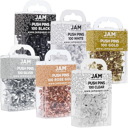 JAM PAPER Colorful Push Pins - Image 2