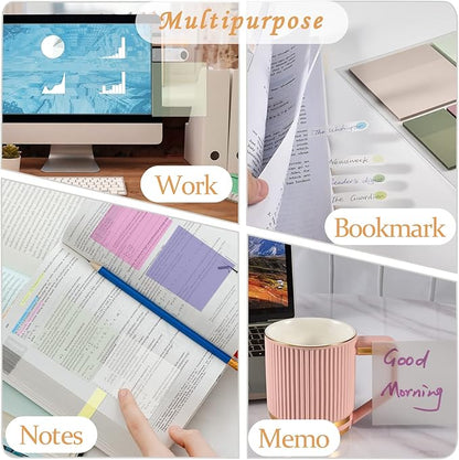 BAYTORY 700 Sheets Transparent Sticky Notes, Self-Adhesive Translucent Writable - Image 8