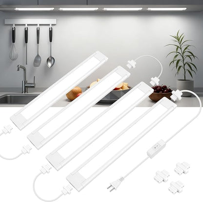 maylit Under Cabinet Lighting Plug in, Renter Friendly Lamp, Wired Indoor Lights by maylit
