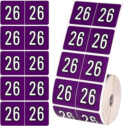 500pcs 2026 Year Stickers, 5x2.5cm/1.97x0.98in 26 Year Colored Self-Adhesive by Unknown