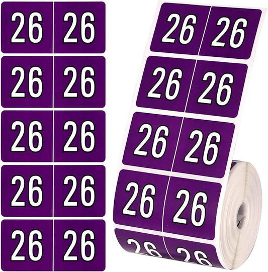 500pcs 2026 Year Stickers, 5x2.5cm/1.97x0.98in 26 Year Colored Self-Adhesive by Unknown