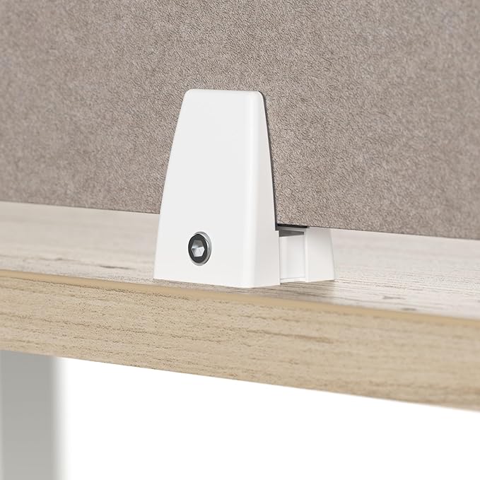 Bush Business Furniture 22W Desktop Privacy Screen in Warm Beige, Desk Mounted - Image 7
