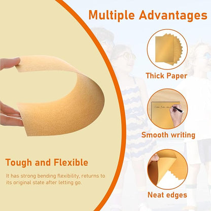 28 Sheets Gold Shimmer Cardstock 8.5 x 11 Metallic Paper, 92lb Heavyweight - Image 3