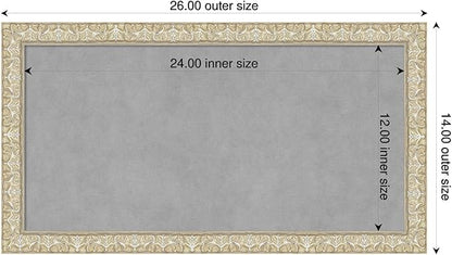 Amanti Art Silver Framed Magnetic Board 14x26 Small Vision Board - Image 2