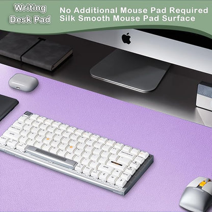Boutilon Leather Desk Pad Protector, Non-Slip Mouse Pad, Laptop Desk Pad - Image 5