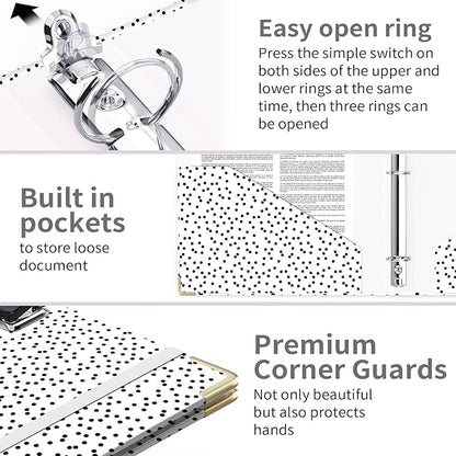 Lateefah 3 Ring Binder, 1 Inch Binder Organizer - Image 2