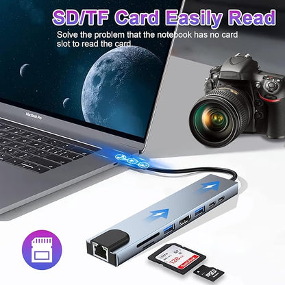 USB C HUB, 8 in 1 USB C Adapter - Image 8