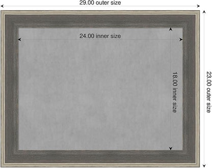 Amanti Art Grey Framed Magnetic Board 23x29 Medium Vision Board - Image 2