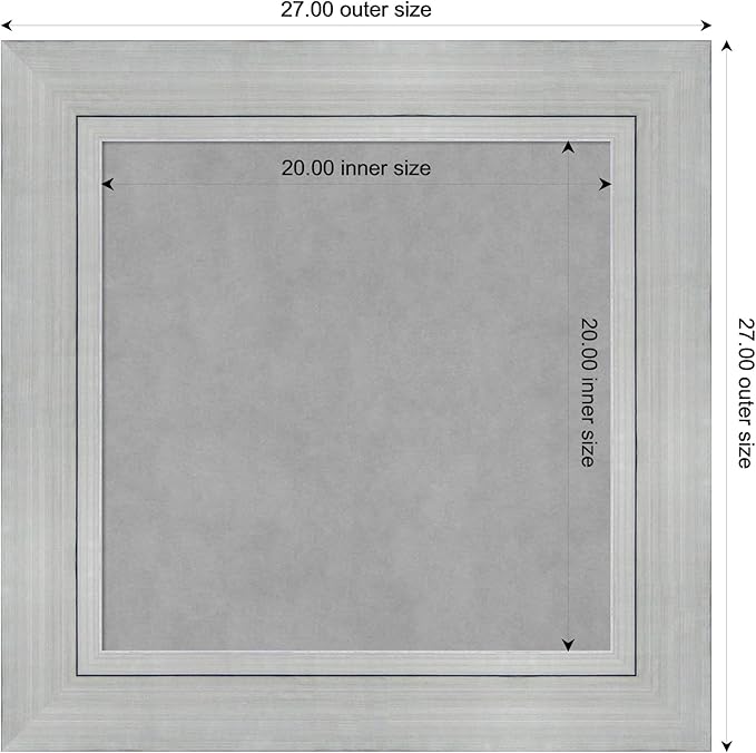 Amanti Art Silver Framed Magnetic Board 27x27 Medium Vision Board - Image 3