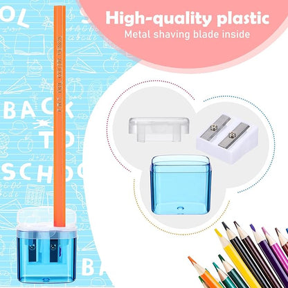 Teling 144 Pcs Manual Pencil Sharpeners Bulk Handheld Dual Holes Pencil - Image 3
