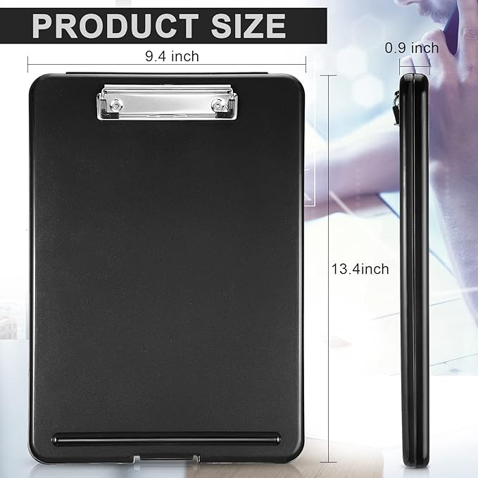 Mimorou 20 Pcs Clipboard with Storage, 9.5 x 13.5 Inch Plastic Heavy Duty - Image 2