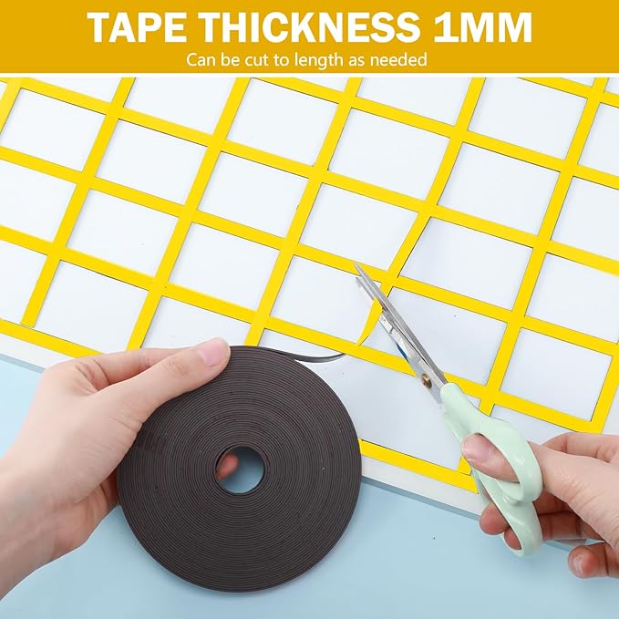 AmazingSpark Magnetic Tape Roll Thin Strips, 0.39 Inch x 66 Feet Magnetic Board - Image 3