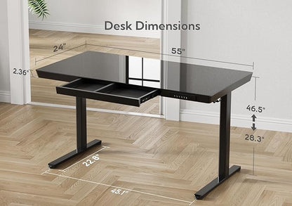 Claiks Glass Standing Desk - Image 3