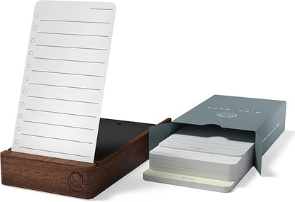 Undated Daily Planner To Do List Notepads and Walnut Stand by MindDesign
