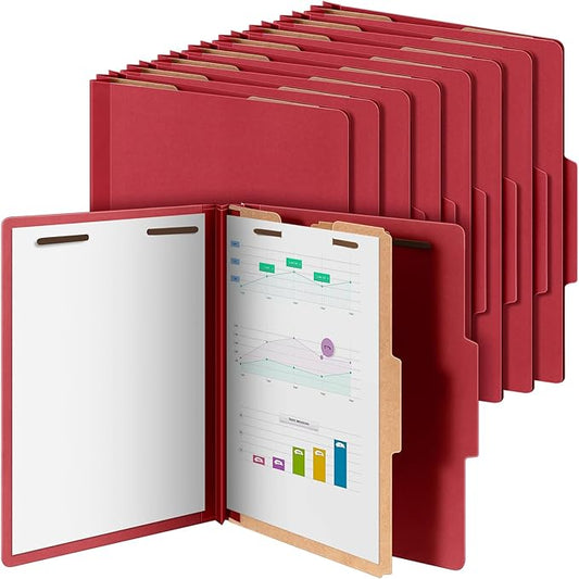 Skyygemm 24 Pcs Classification Folders Letter Size, 1 Divider Pressboard File by Skyygemm
