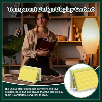 2 Pack Index Card Display Stand 4x6 Index Card Storage Box Flash Card Holder - Image 6