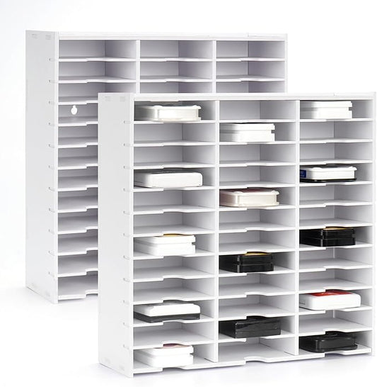 Krafetto 2 Pack 36 Grids Ink Pad Storage Rack, Wall-mountable Stamp Pad by Krafetto