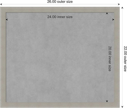 Amanti Art Grey Framed Magnetic Board 22x26 Medium Vision Board - Image 4
