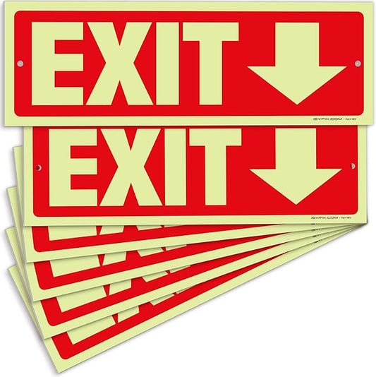 iSYFIX Exit Signs with Directional Down Arrow by iSYFIXPREMIUMSIGNS