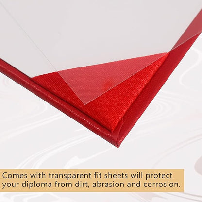 GraduationMall 11"x14" Smooth Padded Diploma Cover Certificate Holder Red - Image 5