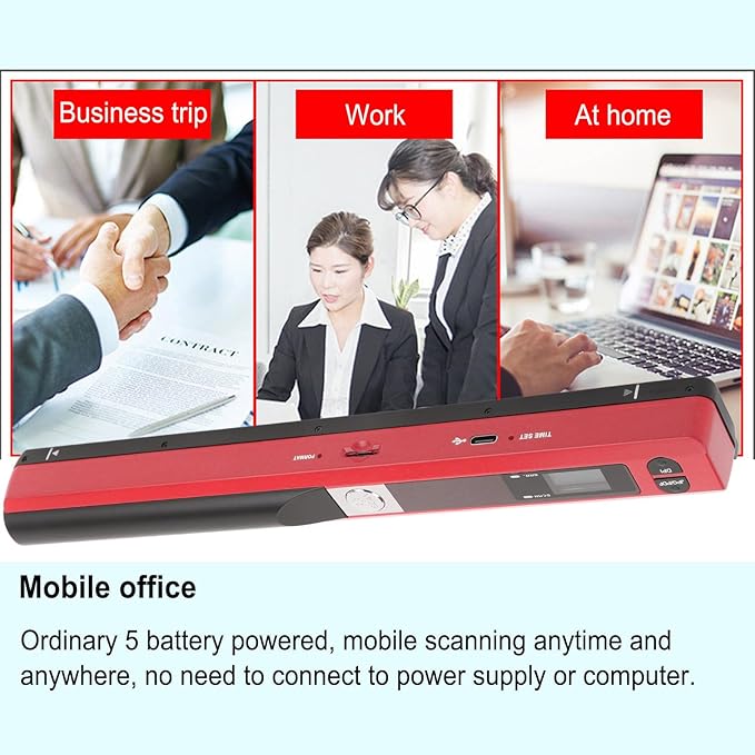 Zunate Portable A4 Handheld Scanner, 900 DPI USB Document, Photo Scanner - Image 4