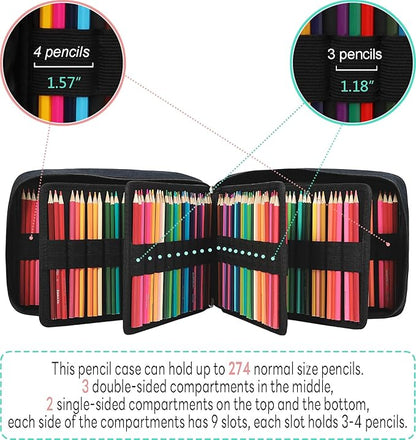JAKAGO 274 Slots Colored Pencil Case Large Capacity Pen Holder - Image 3