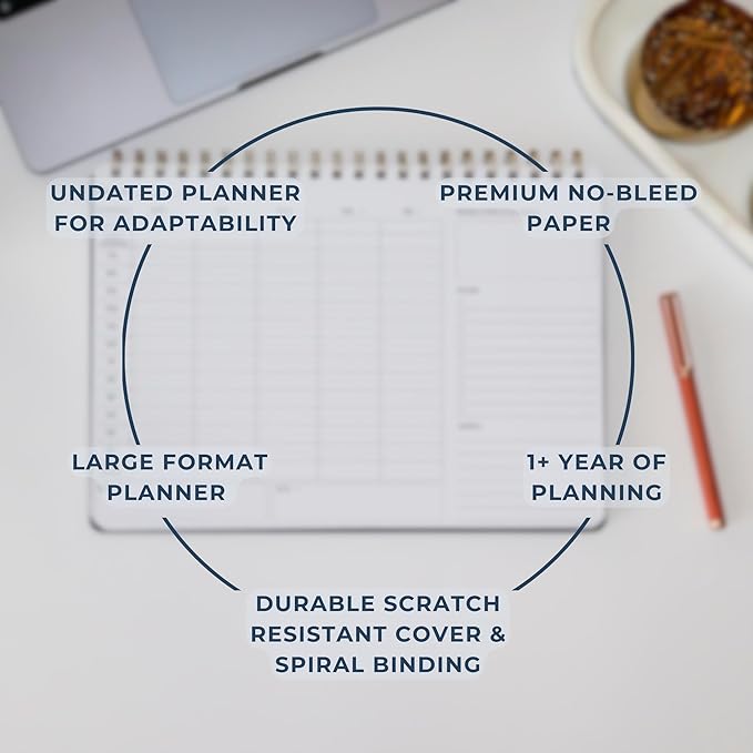 Merely Home Undated Weekly Business Planner | 8.25” x 11.75” ADHD Organizer | - Image 8