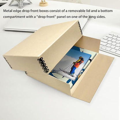 Lineco Museum Archival Storage Box, 17.75x22.75x3 in. Drop Front Design. - Image 5
