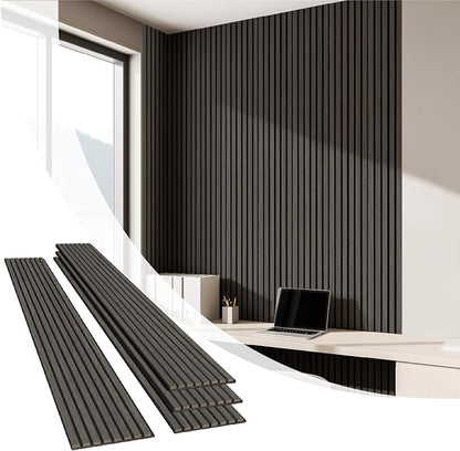 Olanglab Wood Slat Wall Panels 4 Pack, Wooden Acoustic Wall Panels, 94.5"x12.6" by Olanglab