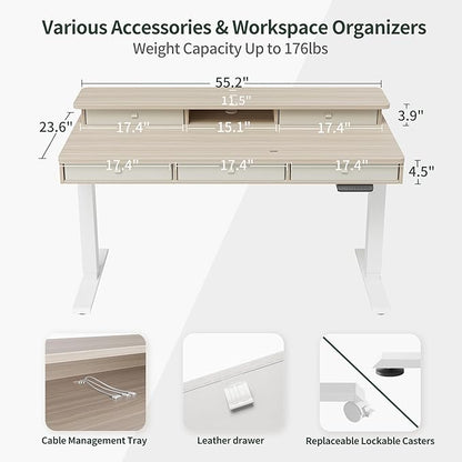 FEZIBO Height Adjustable Electric Standing Desk - Image 3