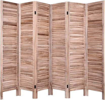 Giantex 6 Panel Wood Room Divider, 5.6 Ft Tall Folding Freestanding Partition by Giantex