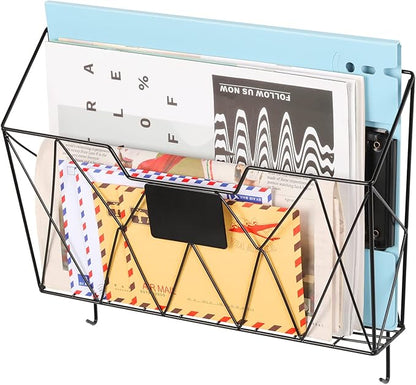 YBING Hanging Wall File Organizer Wall File Holder 3 Pockets Wall-Mounted File - Image 3