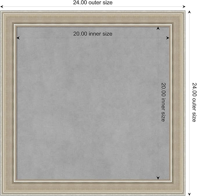 Amanti Art Silver Framed Magnetic Board 24x24 Medium Vision Board - Image 4